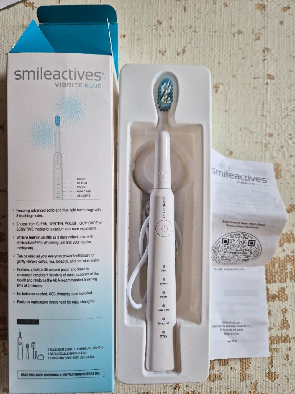 Smileactives Vibrite BLUE Sonic Toothbrush